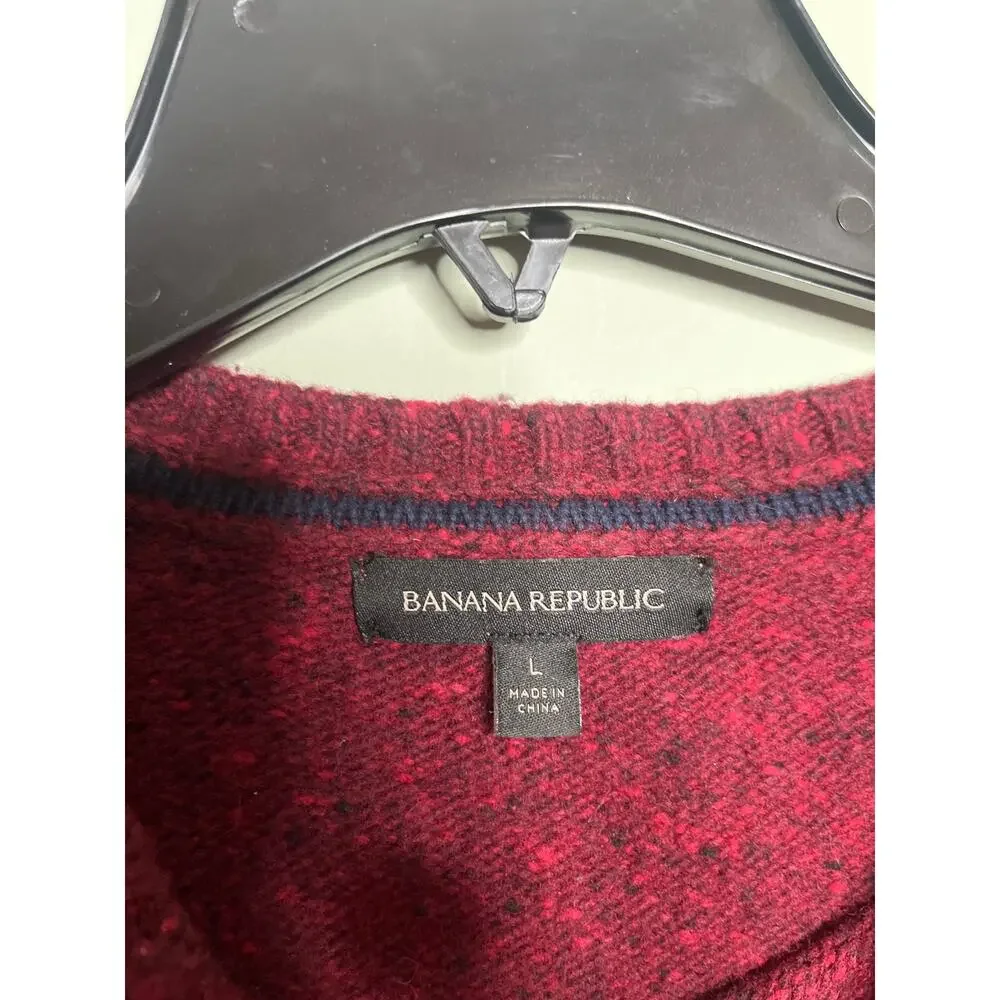 Banana Republic Red Italian Wool and Alpaca Blend Sweater Large